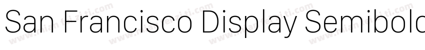 San Francisco Display Semibold字体转换